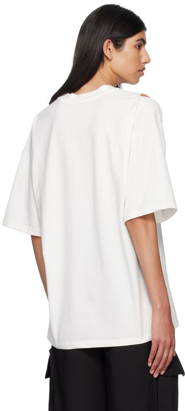 J KOO White Cutout T-Shirt