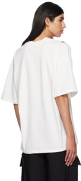 J KOO White Cutout T-Shirt