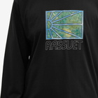 PACCBET Men's Long Sleeve Painting Logo T-Shirt in Black