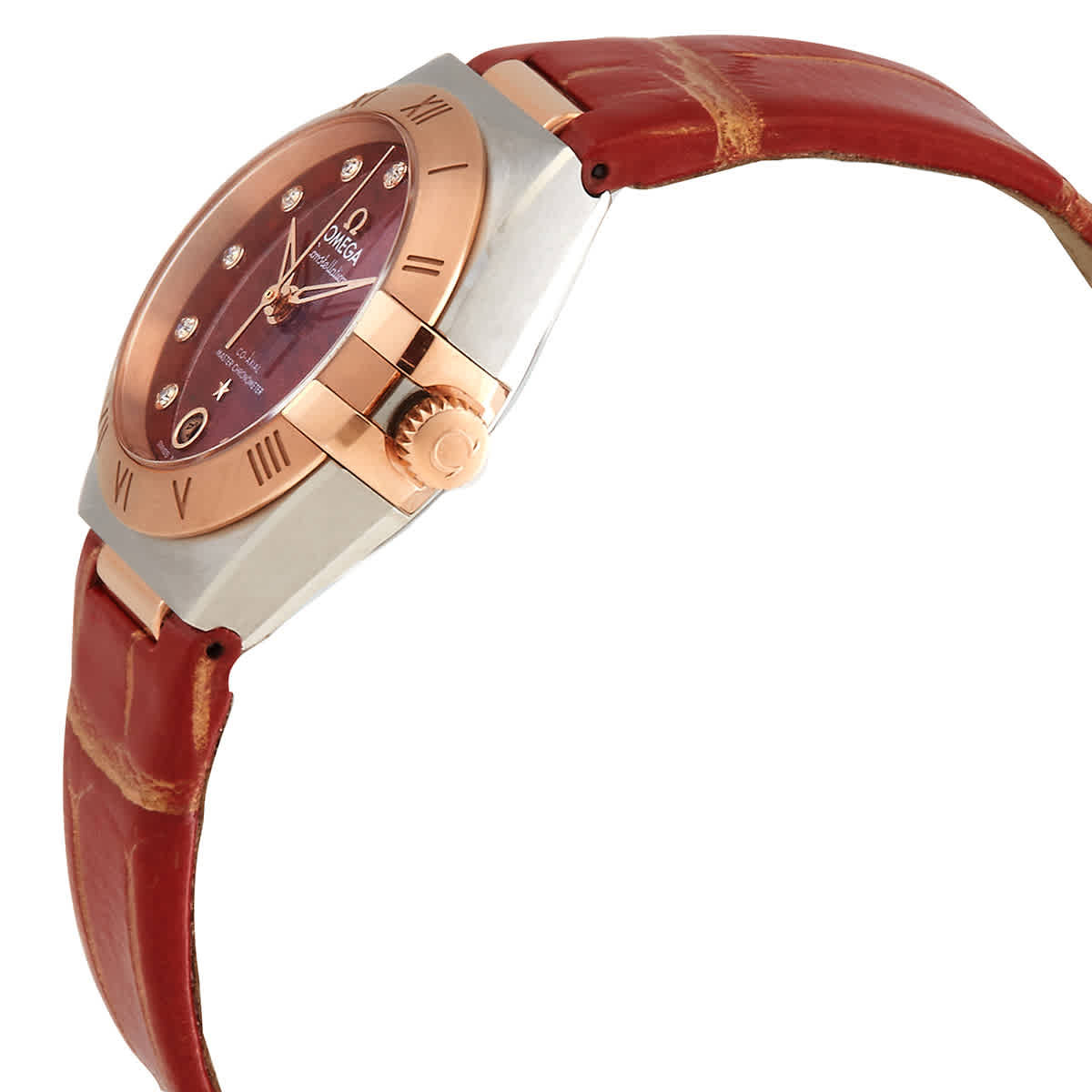 Omega Constellation Diamond Red Dial Ladies Watch 131.23.29.20.99.002