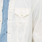 Beams Plus Men's Garment Dyed Trucker Jacket in Off White