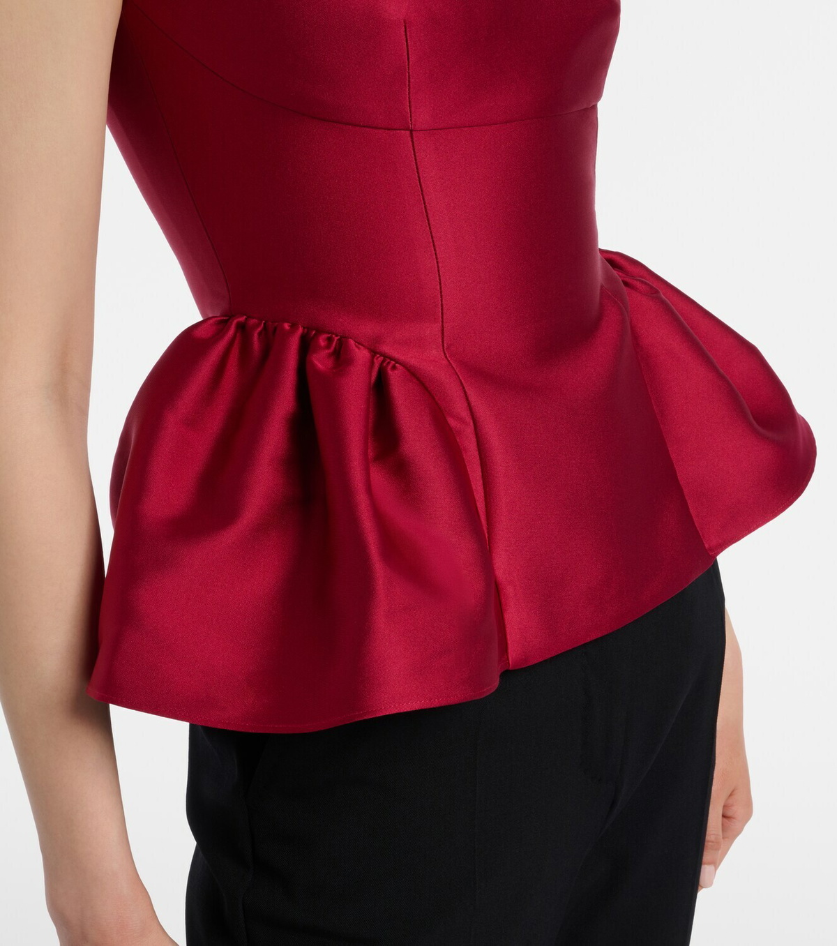Roland Mouret Peplum taffeta top