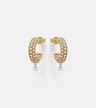 Persée Helios 18kt gold hoop earrings with diamonds