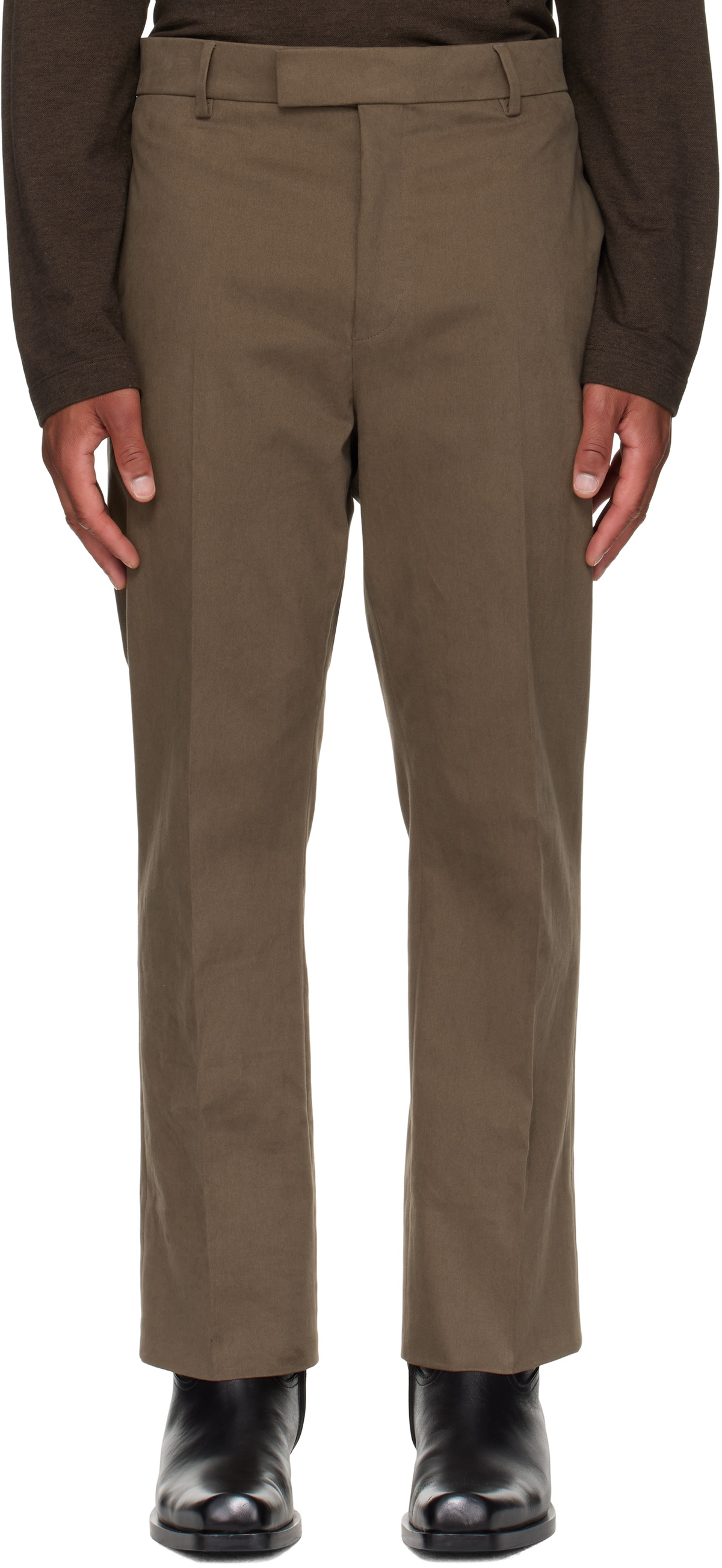 Ferragamo Taupe Tailored Trousers