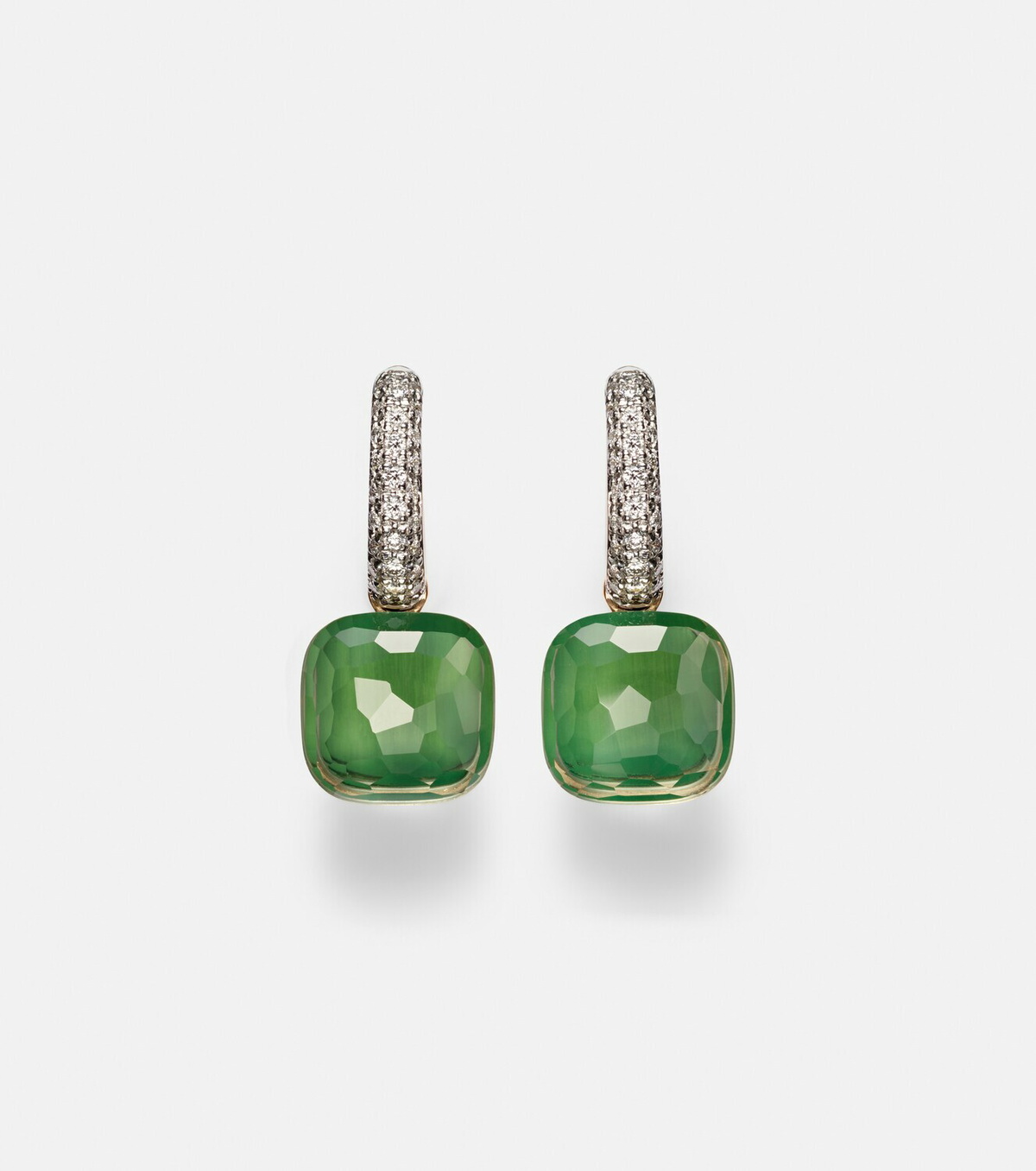 Pomellato Nudo Classic 18kt rose and white gold drop earrings with gemstones
