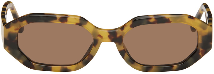 Photo: The Attico Tortoiseshell Linda Farrow Edition Irene Sunglasses