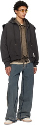 Maison MIHARA YASUHIRO Black Pullover Combined Hoodie