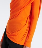 Mugler Caped wool-blend top