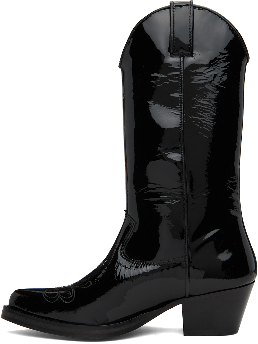 Ernest W. Baker Black Western Boots
