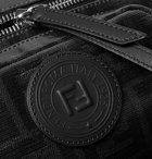 Fendi - Leather-Trimmed Logo-Print Coated-Canvas Belt Bag - Men - Black