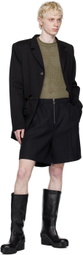 LGN Louis Gabriel Nouchi Black Paper Clip Shorts