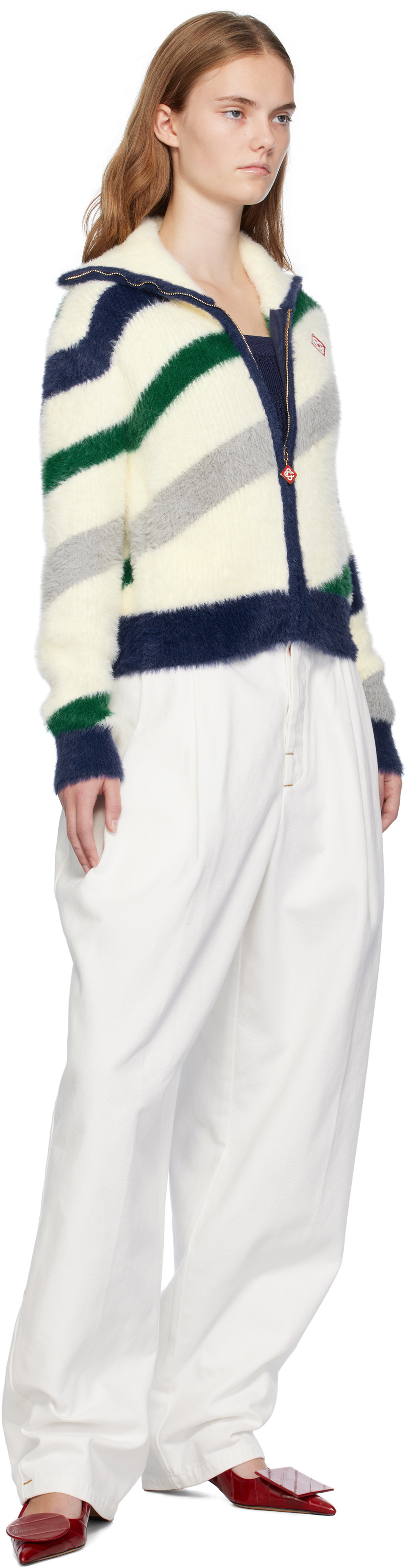 casablanca ジャカードフェイクプルオーバージャケット Lサイズ 美品 casablanca ジャカードフェイクプルオーバージャケット Lサイズ 美品