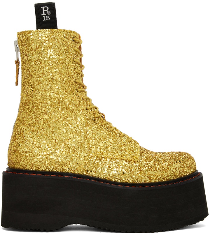 Photo: R13 Gold Double Stack Boots