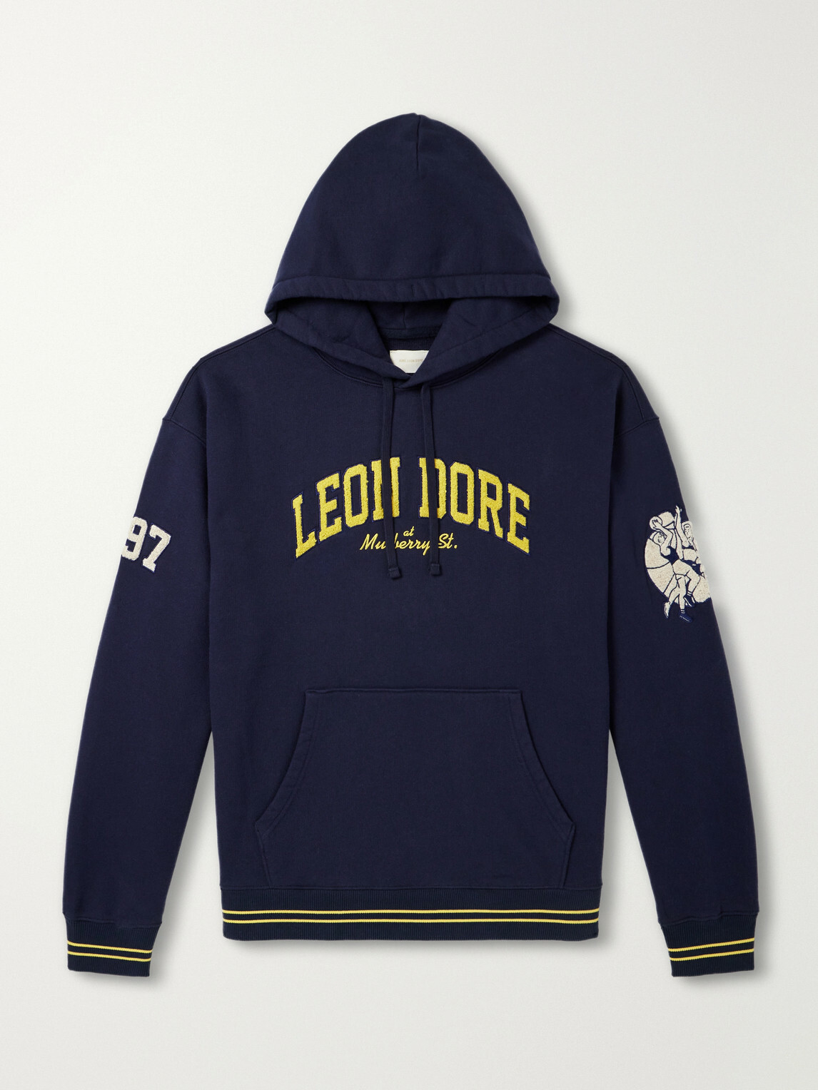 Aimé Leon Dore - Logo-Appliqué Cotton-Jersey Hoodie - Blue