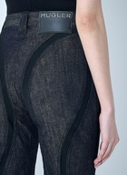 Mugler Capri Denim Cropped Pants