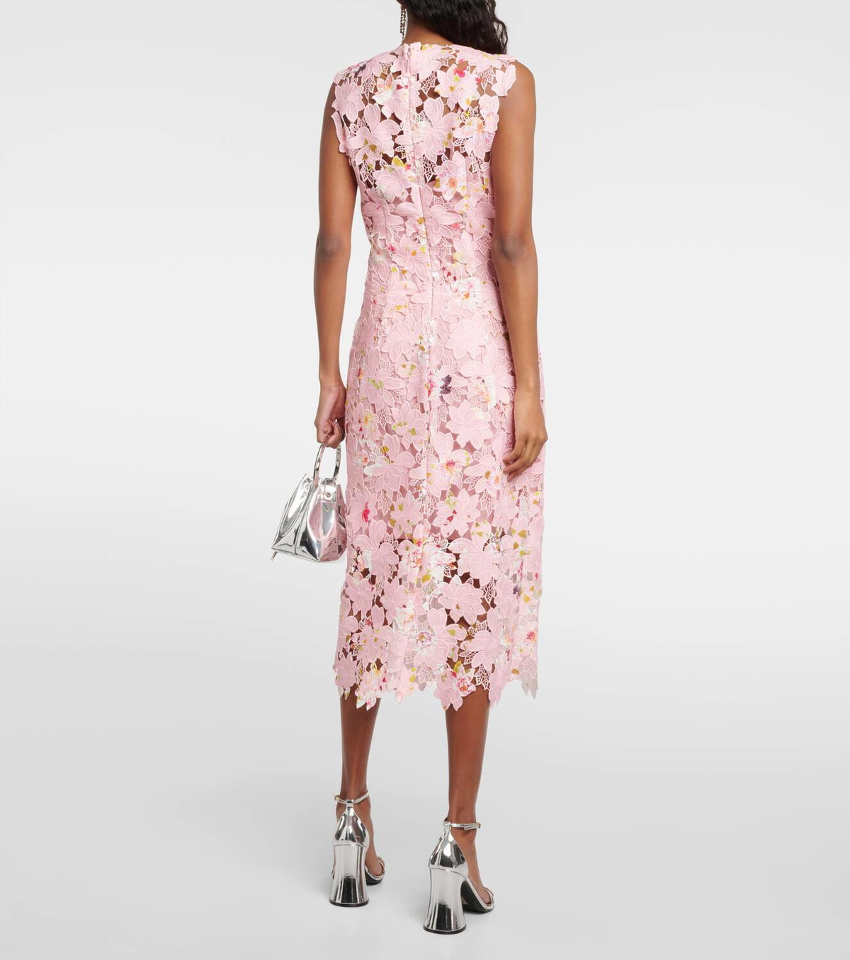 Monique Lhuillier Floral lace midi dress Monique Lhuillier