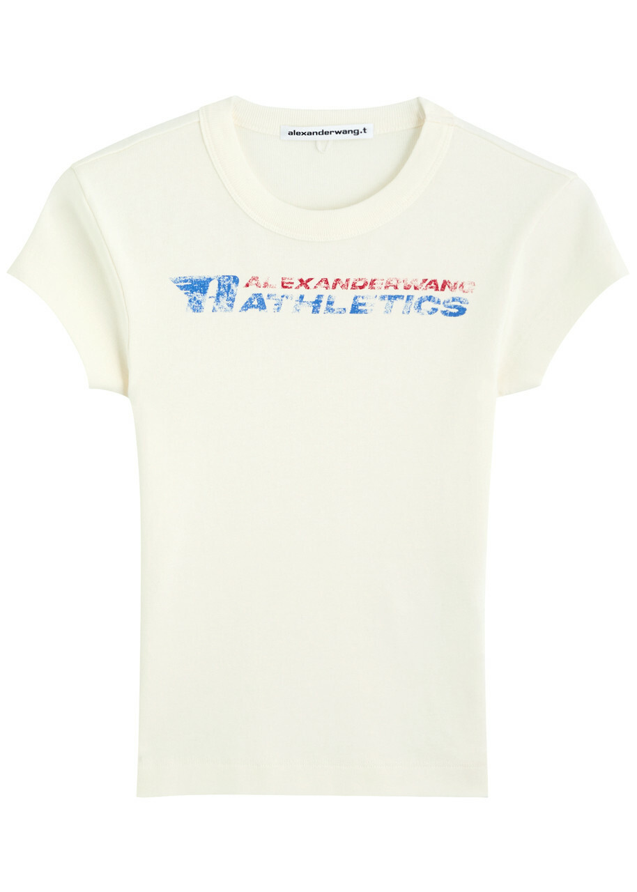 Alexanderwang.t Logo Satin-jersey top Pink alexanderwang.t