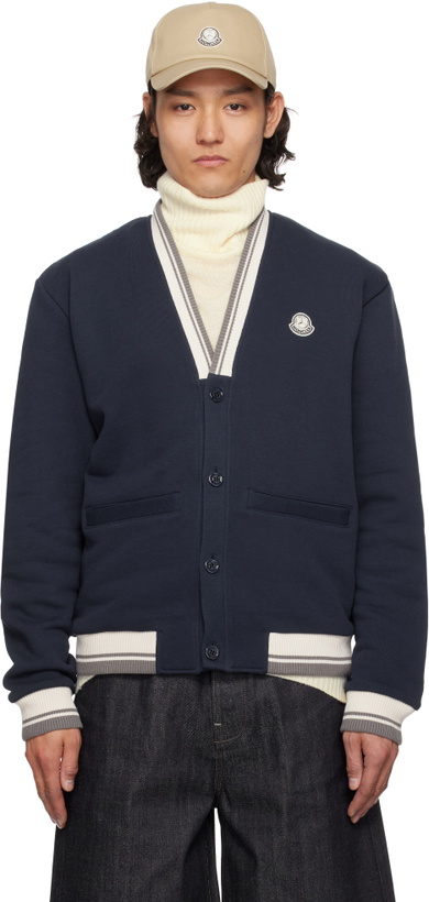 Photo: Moncler Genius Mercedes-Benz by NIGO Navy Sweatshirt Cardigan