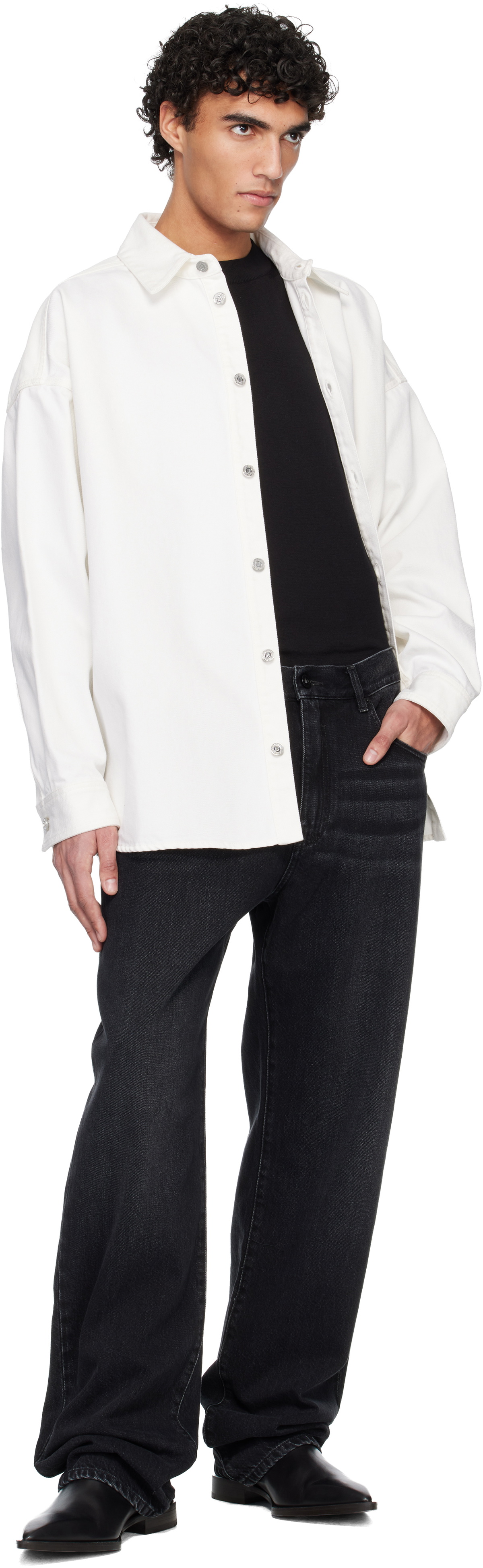 Balmain Off-White Denim Overshirt