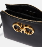 Ferragamo - Trapezio Mini leather crossbody bag