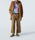 ERL Hooded shearling coat
