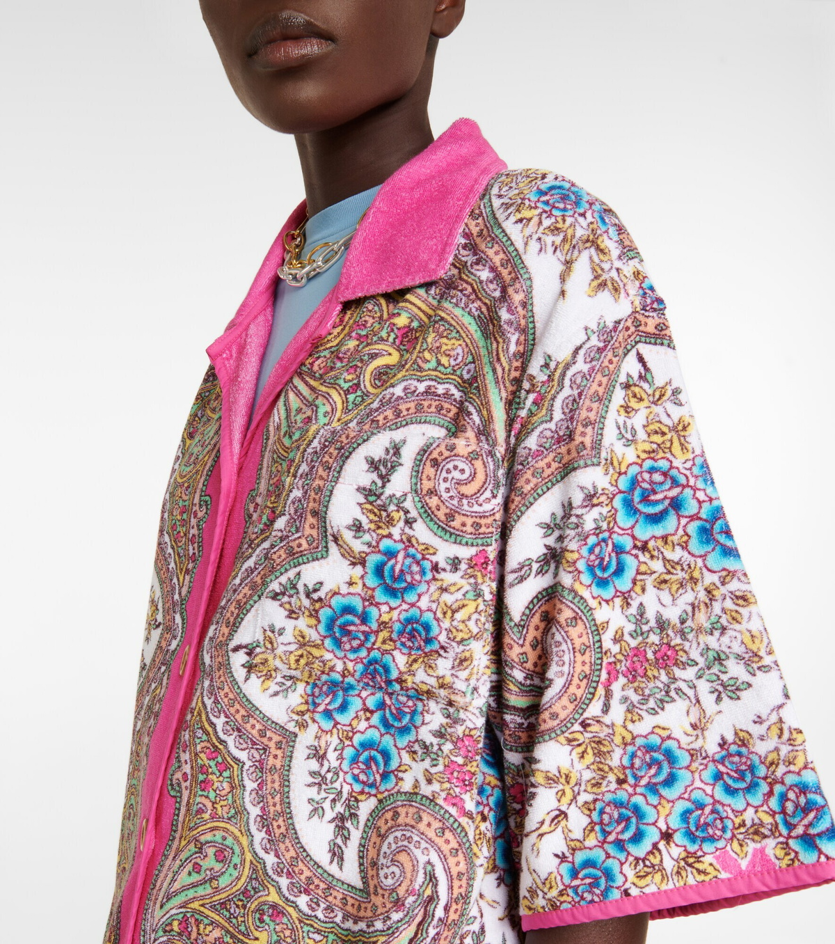 Etro - Printed cotton terry shirt Etro