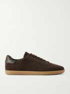 Zegna - 232 Leather-Trimmed Suede Sneakers - Brown
