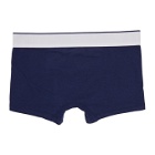 Diesel Three-Pack White and Blue Fresh and Bright Boxer Briefs