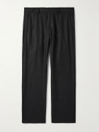 NN07 - Aden 1454 Straight-Leg Linen Suit Trousers - Black