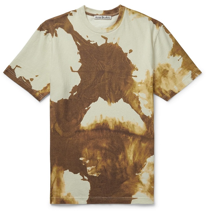 Photo: ACNE STUDIOS - Everrick Tie-Dyed Cotton-Jersey T-Shirt - Brown