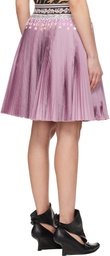 Chopova Lowena Pink Stacey Knitted Pleated Midi Skirt