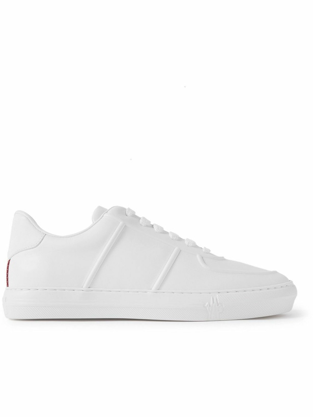 Photo: Moncler - Neue York Logo-Appliquéd Leather Sneakers - White