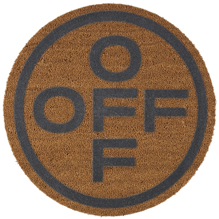 Photo: Off-White Brown Round 'Off' Door Mat