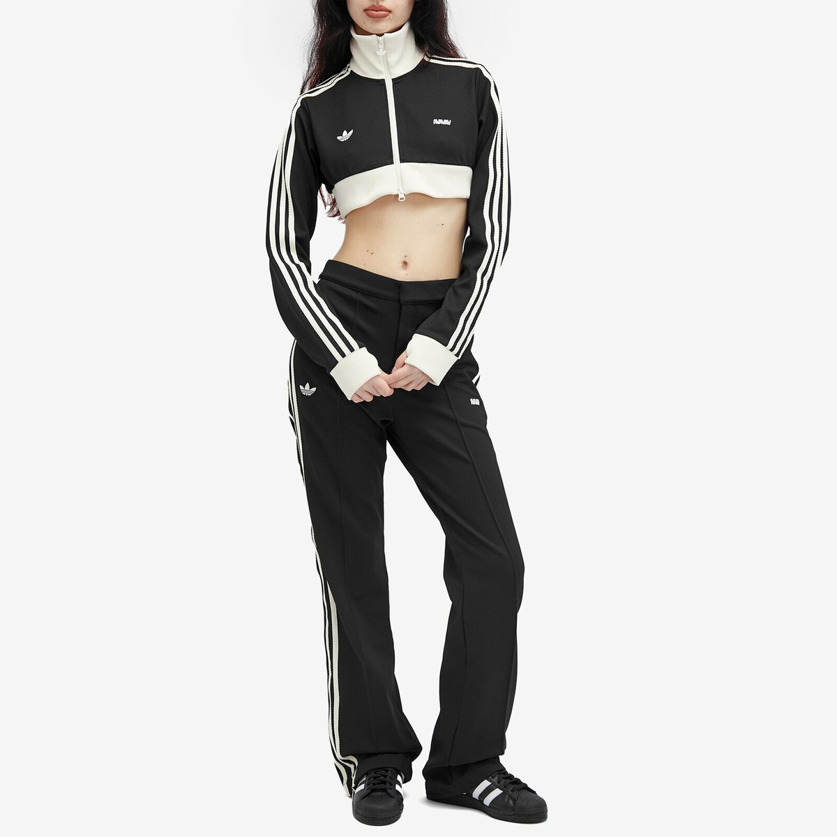 アウターその他 ADIDAS cropped track top black IW5484 CLOTHING - Slim Crop Track Top - Black | adidas Oman