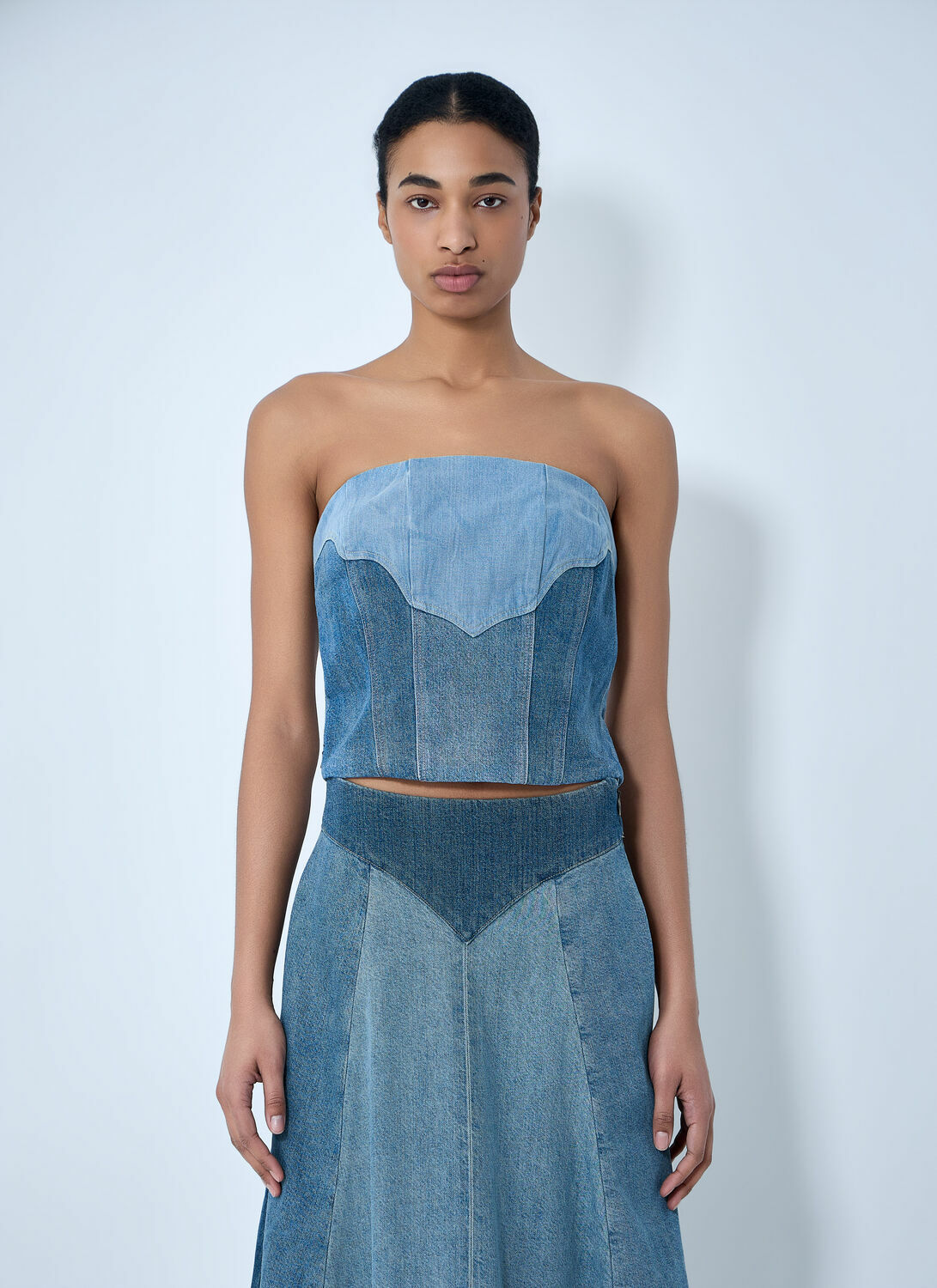 Levi's Structured Denim Bustier Top