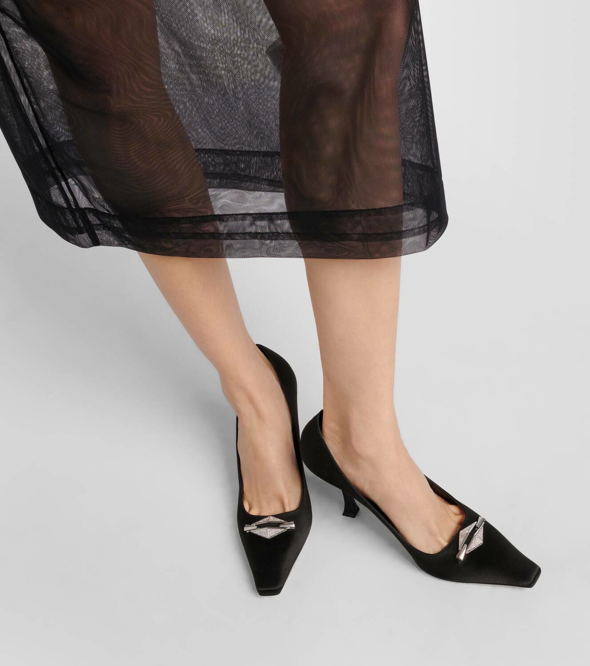 Jimmy Choo Ryker 90 embellished satin pumps Jimmy Choo
