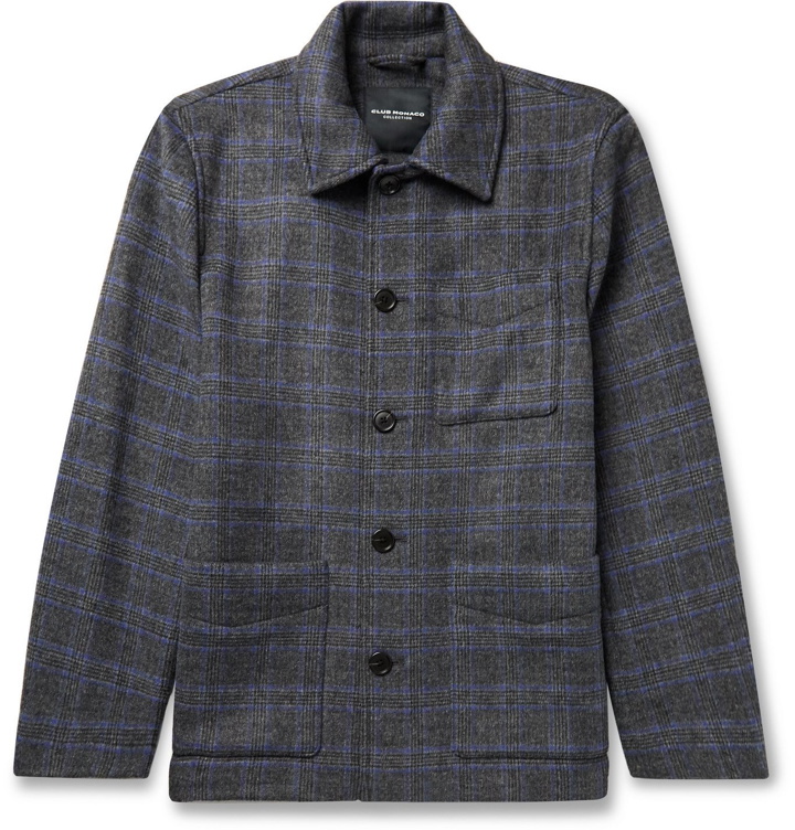Photo: CLUB MONACO - Checked Wool-Blend Chore Jacket - Gray