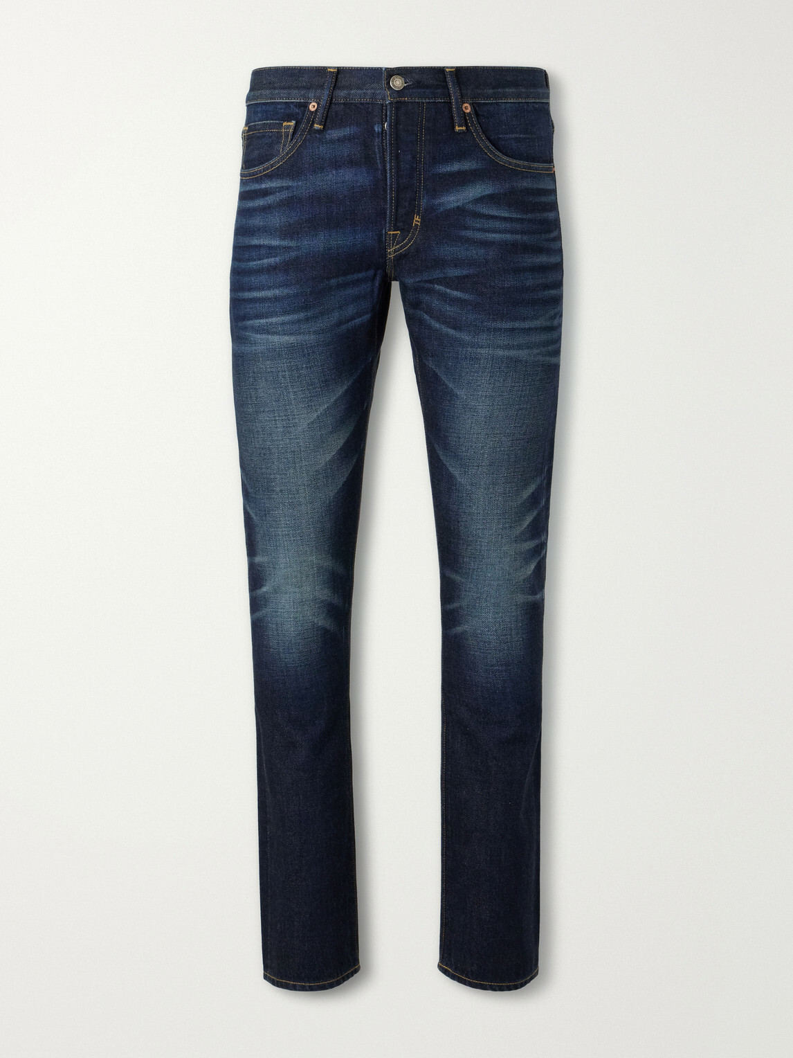 TOM FORD - Slim-Leg Selvedge Jeans - Blue