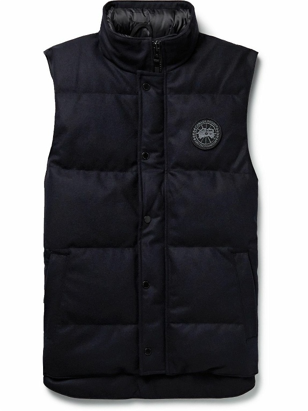 Photo: Canada Goose - Garson Quilted DynaLuxe Recycled Wool-Blend Down Gilet - Blue