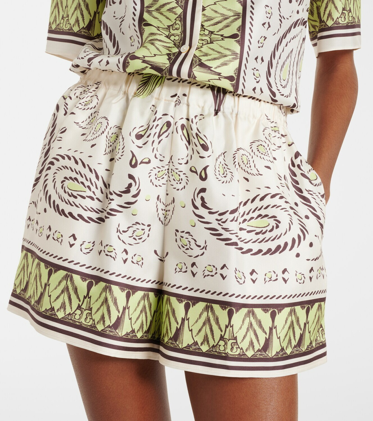 Tory Burch Printed silk shorts