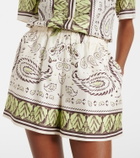Tory Burch Printed silk shorts