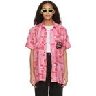 SSENSE WORKS SSENSE Exclusive Jeremy O. Harris Pink Print Rose Bowling Shirt