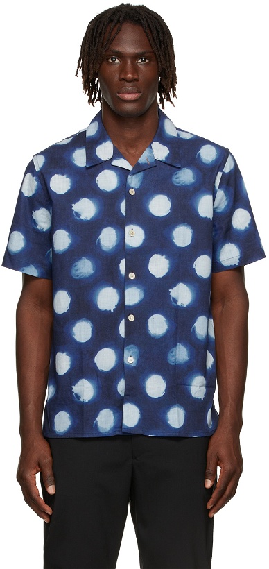 Photo: PS by Paul Smith Navy Casual Fit Short Sleeve Shirt