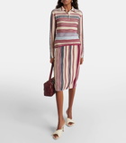 Bottega Veneta Striped linen and cotton polo sweater