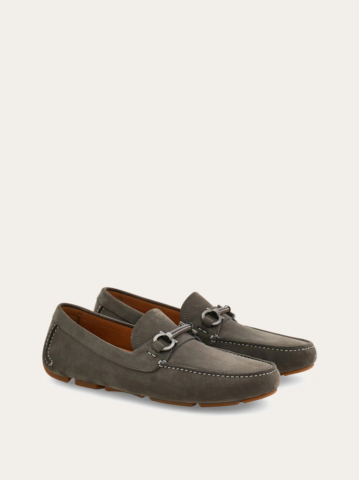 Ferragamo Mens Gancini ornament driver in Grey