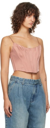 ZIMMERMANN Pink Silk Corset Top