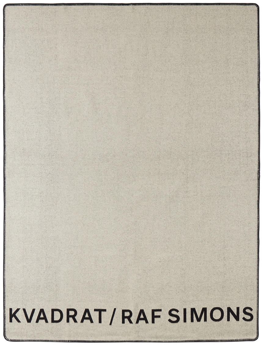 Kvadrat/Raf Simons Off-White Double-Faced Logo Throw