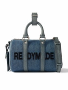 READYMADE - Overnight Nano Leather-Trimmed Logo-Embroidered Denim Messenger Bag