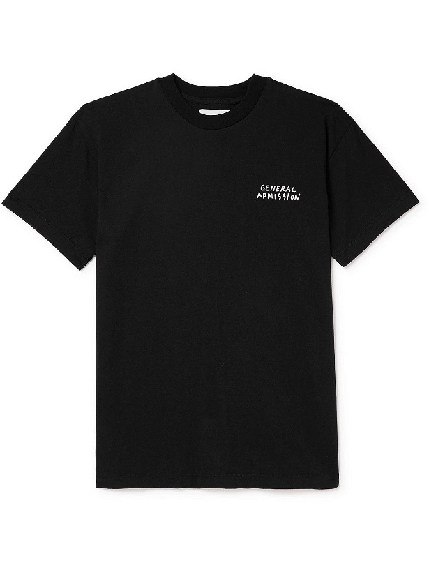 Photo: GENERAL ADMISSION - Printed Cotton-Jersey T-Shirt - Black