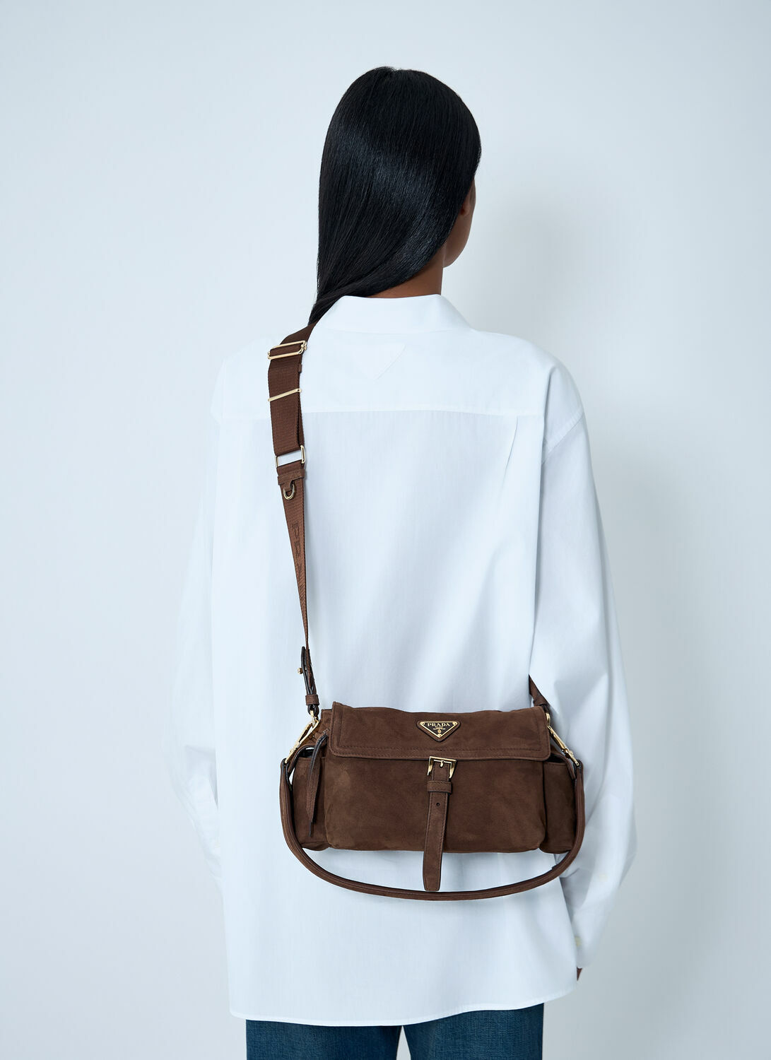 Prada Suede Explore Crossbody Bag